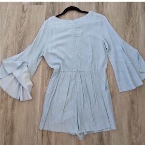 SUGARLIPS Light Blue Stylish Romper, Size Small NWT